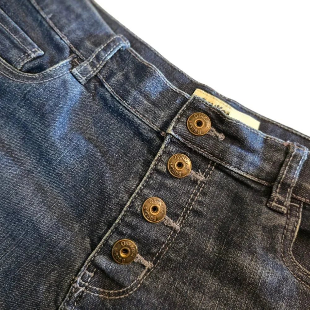 2 Pair Girl's OSHKOSH B'GOSH Denim Shorts sz 12